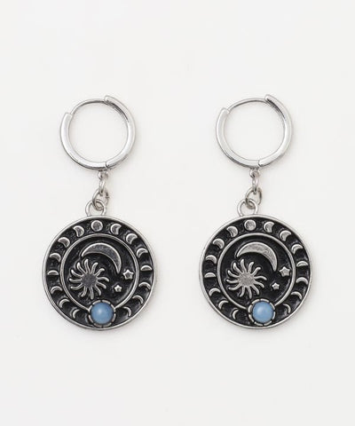 Moonstone Celestial Drop Earrings by AMINA - Ametsuchi