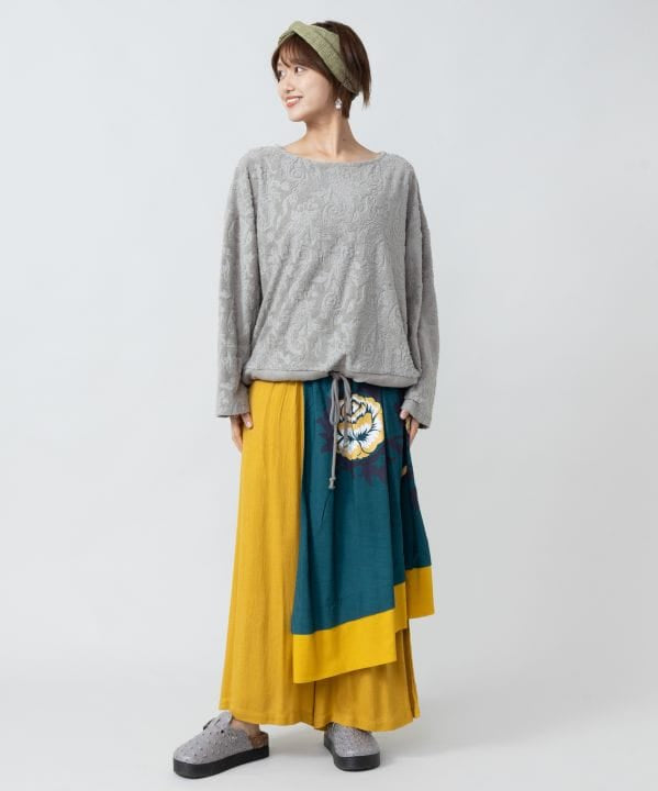Paisley Pile Fabric Top by AMINA - Ametsuchi