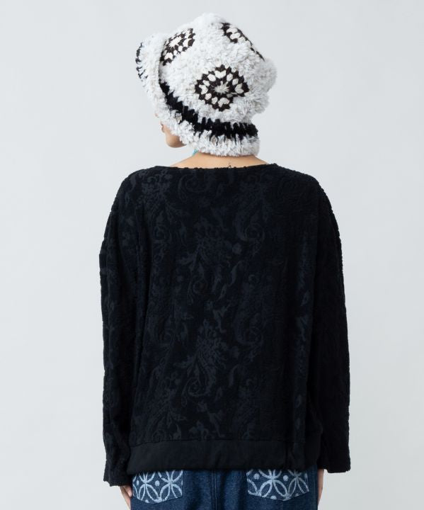 Paisley Pile Fabric Top by AMINA - Ametsuchi