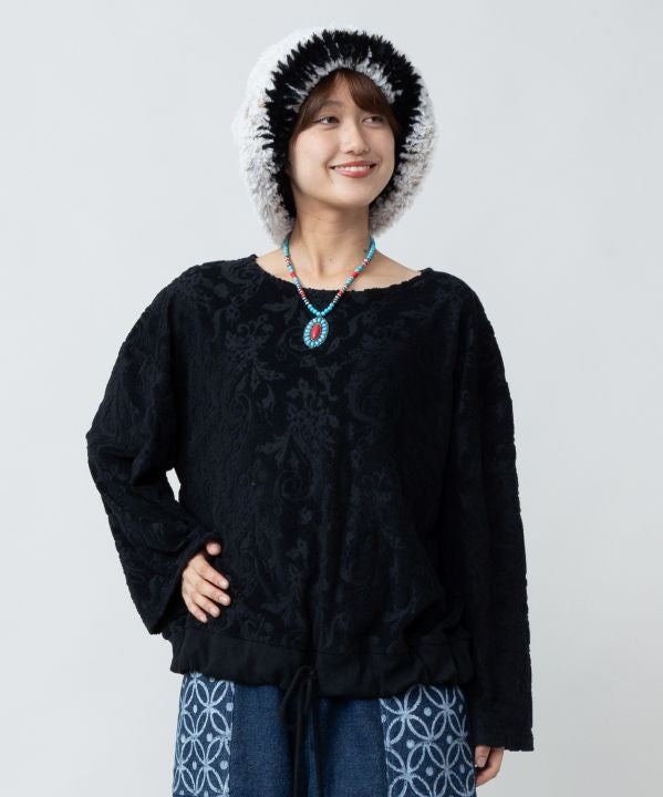 Paisley Pile Fabric Top by AMINA - Ametsuchi