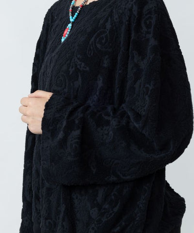 Paisley Pile Fabric Top by AMINA - Ametsuchi
