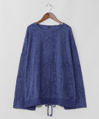 Paisley Pile Drawstring Top by AMINA - Ametsuchi