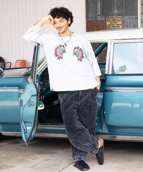 Patchwork Corduroy Pants by AMINA - Ametsuchi