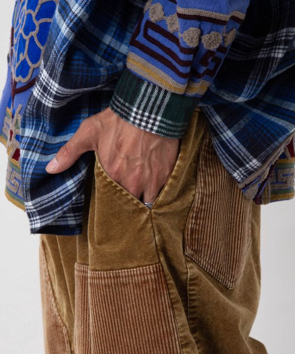 Patchwork Corduroy Pants by AMINA - Ametsuchi