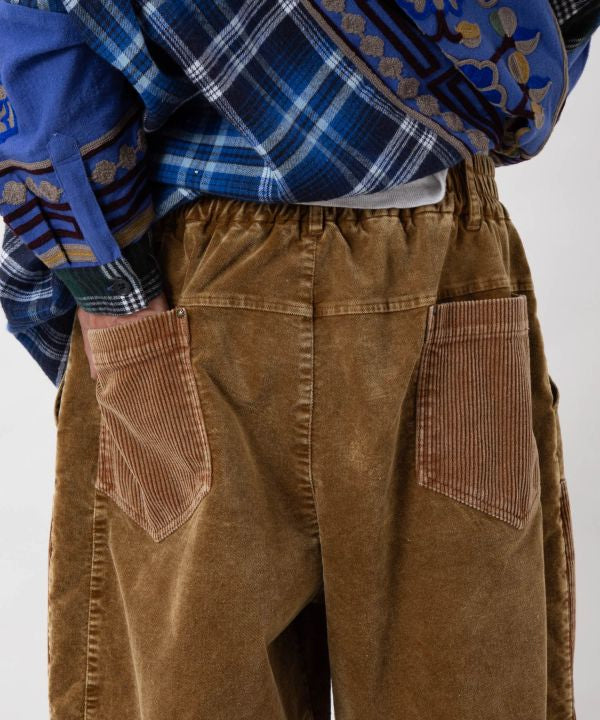 Patchwork Corduroy Pants by AMINA - Ametsuchi