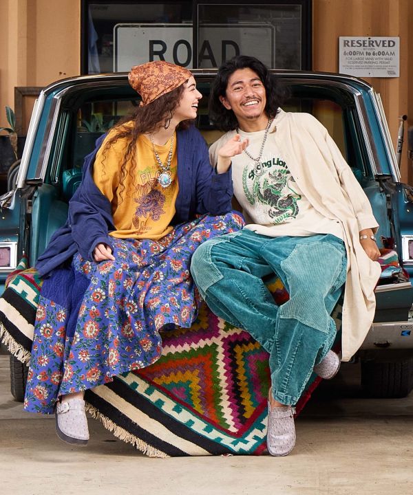Patchwork Corduroy Pants by AMINA - Ametsuchi