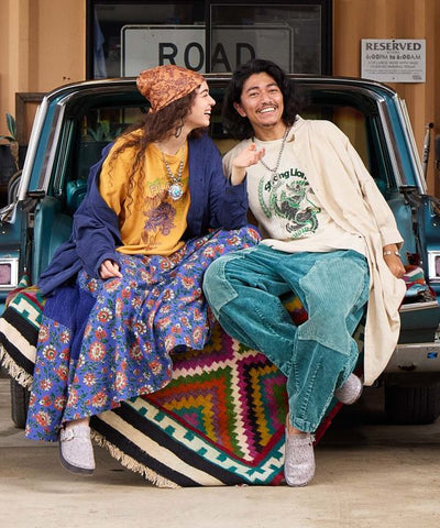 Patchwork Corduroy Pants by AMINA - Ametsuchi