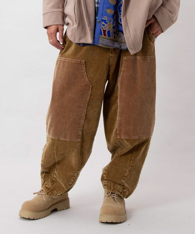 Patchwork Corduroy Pants by AMINA - Ametsuchi