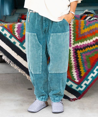 Patchwork Corduroy Pants by AMINA - Ametsuchi
