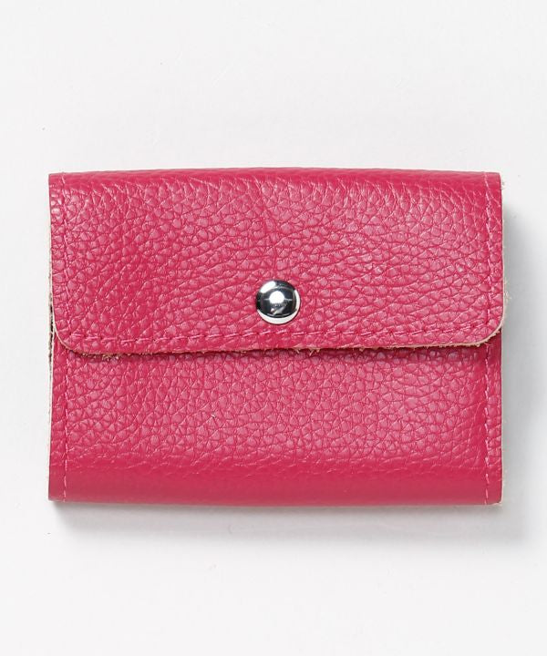 Pebbled Leather Card Case by AMINA - Ametsuchi