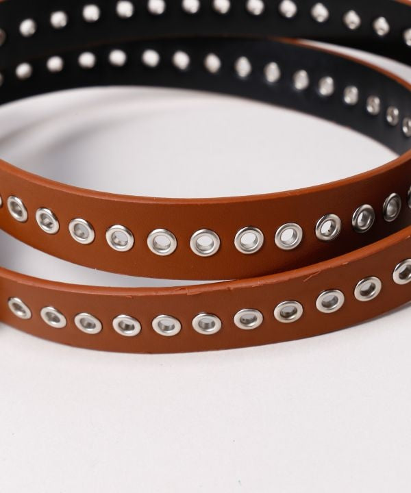 Floral Buckle Slim Belt
