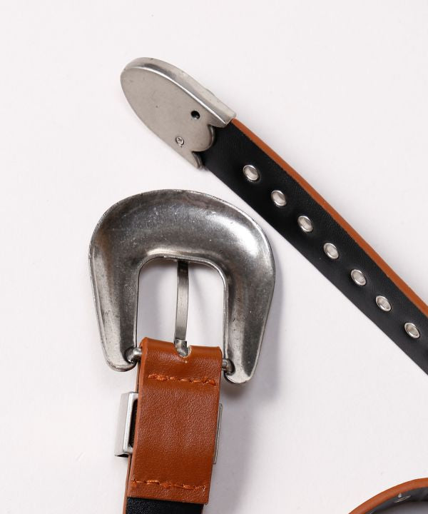 Floral Buckle Slim Belt