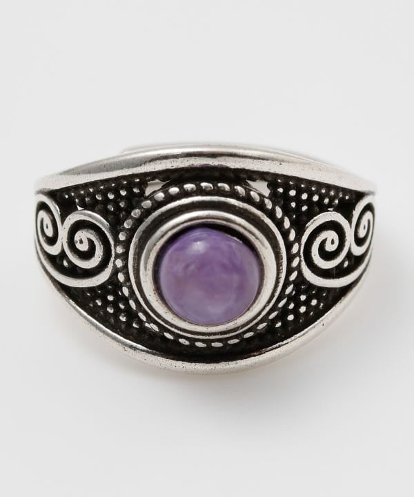 Ethnic Swirl Natural Stone Ring
