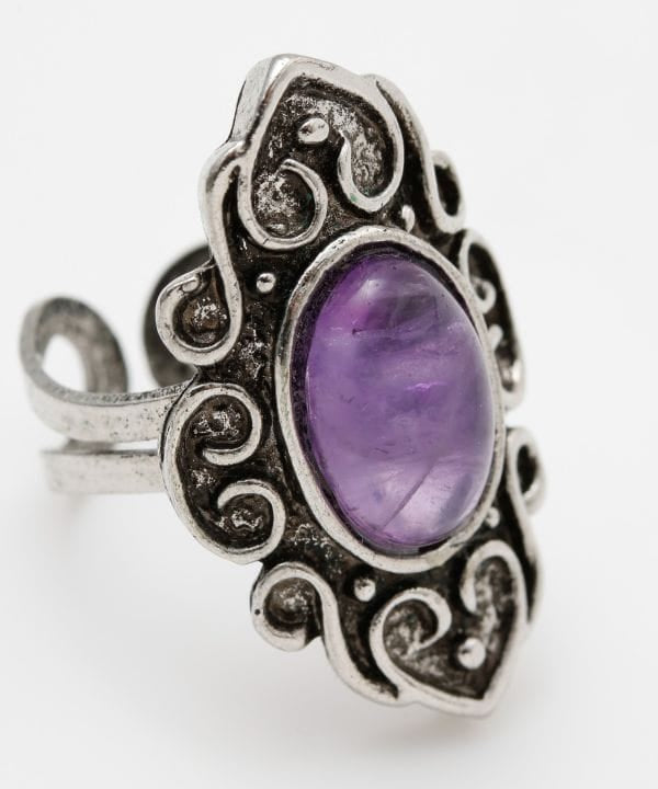 Ethnic Engraved Natural Stone Ring by AMINA - Ametsuchi