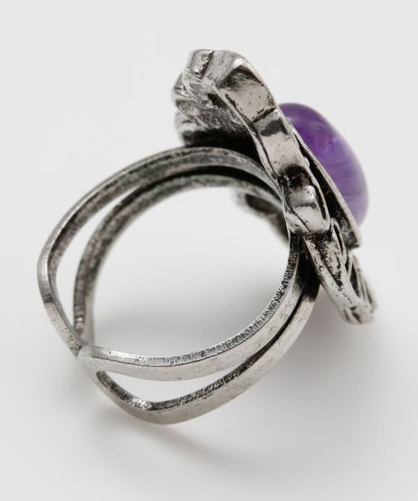 Ethnic Engraved Natural Stone Ring by AMINA - Ametsuchi