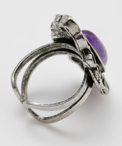 Ethnic Engraved Natural Stone Ring by AMINA - Ametsuchi