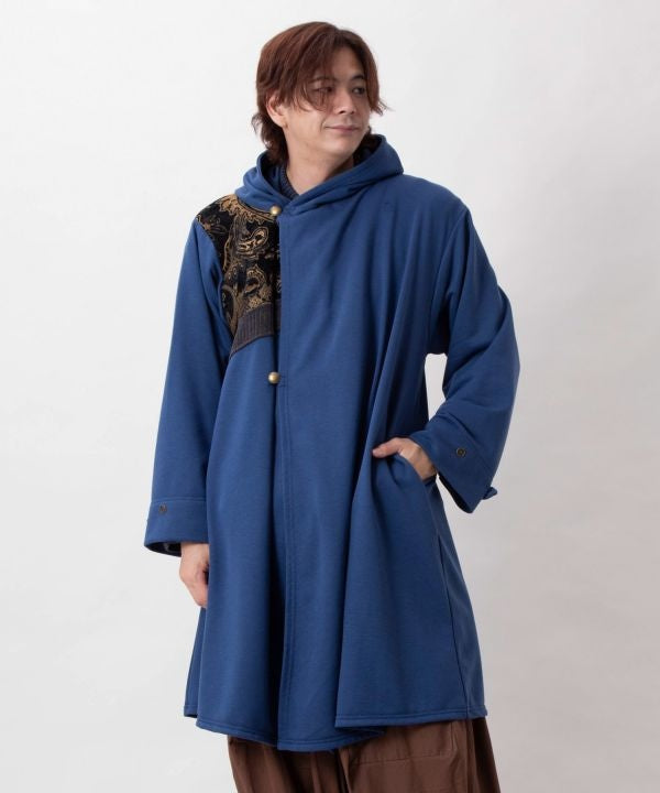 Patchwork Sweat Cardigan - Mongolian Deel Style