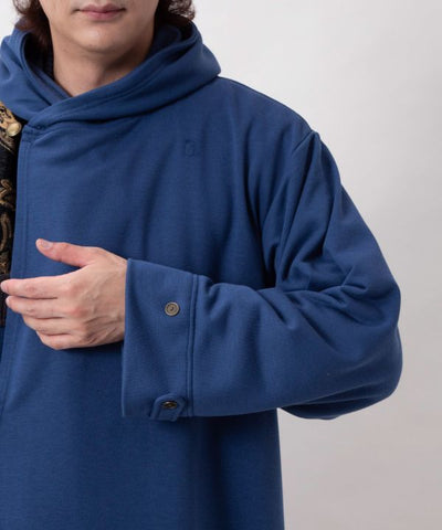 Patchwork Sweat Cardigan - Mongolian Deel Style
