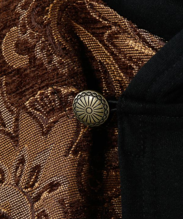 Patchwork Sweat Cardigan - Mongolian Deel Style