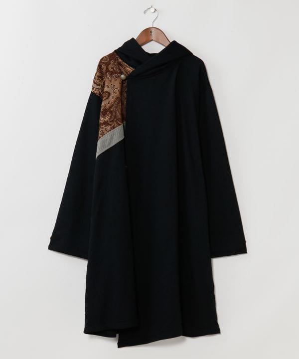 Patchwork Sweat Cardigan - Mongolian Deel Style