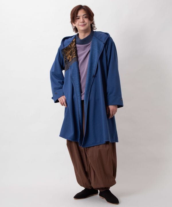 Patchwork Sweat Cardigan - Mongolian Deel Style