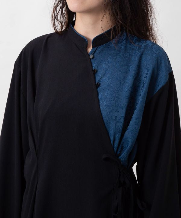 Asian Bohemian Panel Wrap Dress