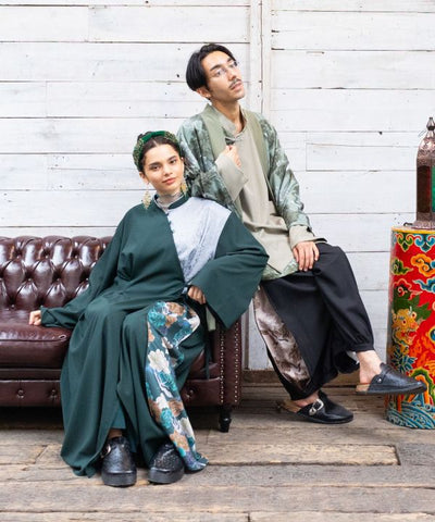 Asian Bohemian Panel Wrap Dress