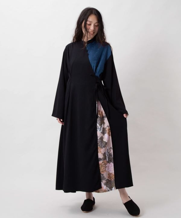Asian Bohemian Panel Wrap Dress