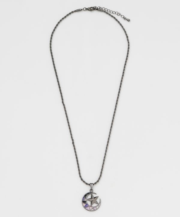 Moon and Star Stained Glass Necklace