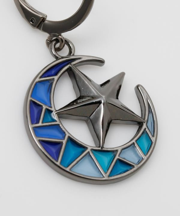 Moon and Star Stained Glass Earrings