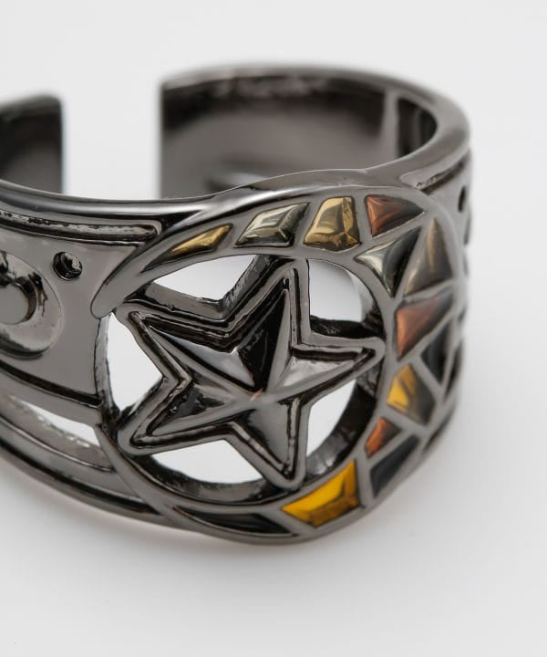 Moon and Star Stained Glass Ring