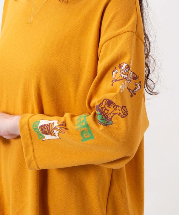 Indian Street Art Graphic Long Sleeve T-Shirt