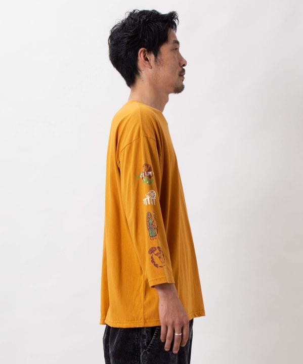 Indian Street Art Graphic Long Sleeve T-Shirt - Men