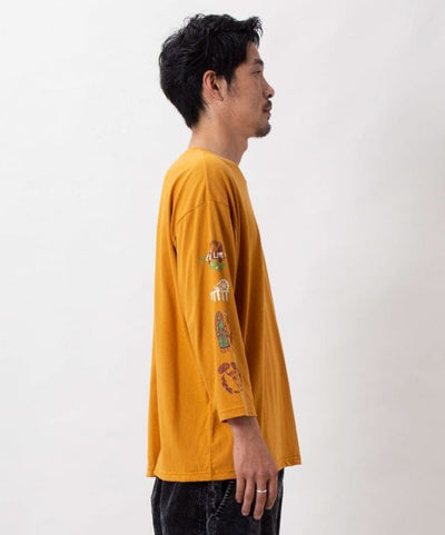 Indian Street Art Graphic Long Sleeve T-Shirt - Men