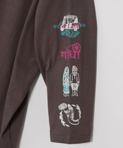 Indian Street Art Graphic Long Sleeve T-Shirt - Men