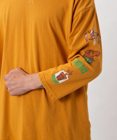 Indian Street Art Graphic Long Sleeve T-Shirt - Men