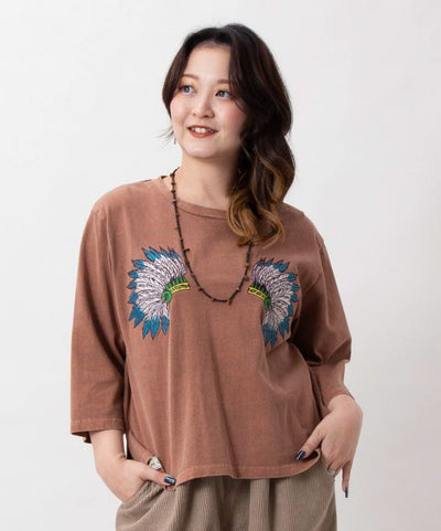 Vintage Style Embroidered T-Shirt