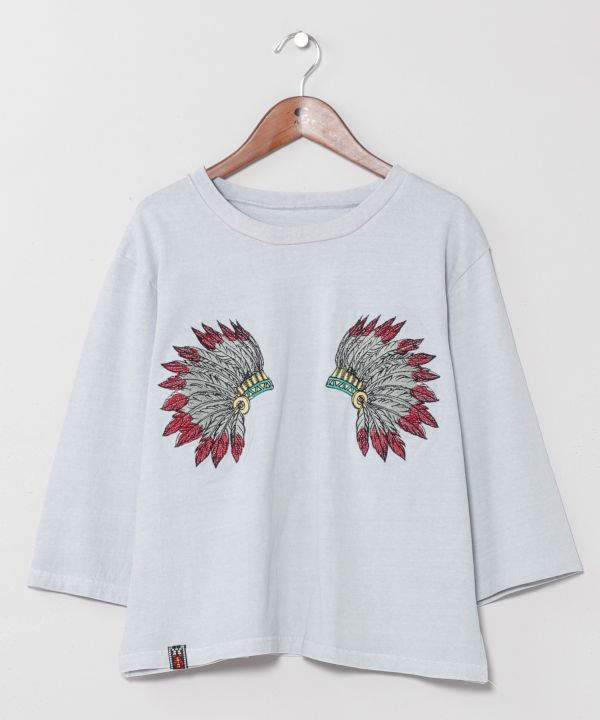 Vintage Style Embroidered T-Shirt by AMINA - Ametsuchi