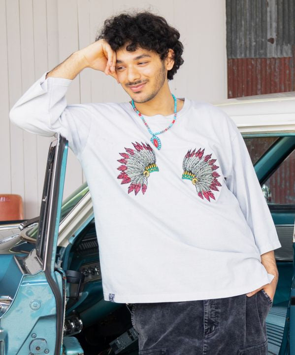 Vintage Style Embroidered T-Shirt for Men