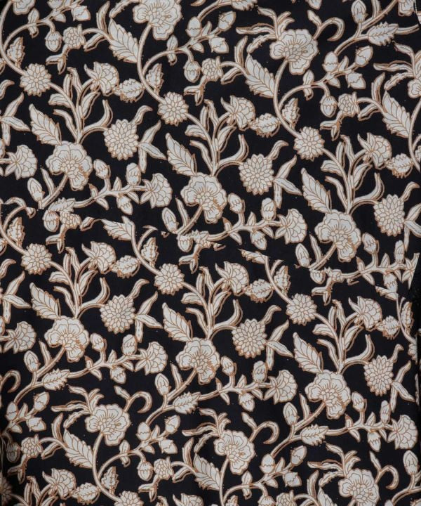 Indian Block Print Pattern Cotton Dress by AMINA - Ametsuchi