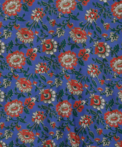 Indian Block Print Pattern Cotton Dress by AMINA - Ametsuchi