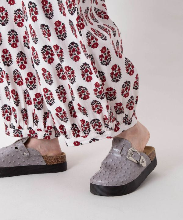 Curvy Balloon Pants - Indian Block Print Pattern by AMINA - Ametsuchi