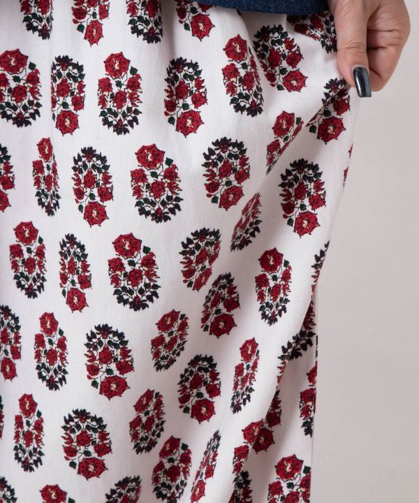 Curvy Balloon Pants - Indian Block Print Pattern by AMINA - Ametsuchi