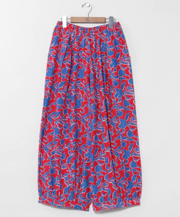 Curvy Balloon Pants - Indian Block Print Pattern by AMINA - Ametsuchi