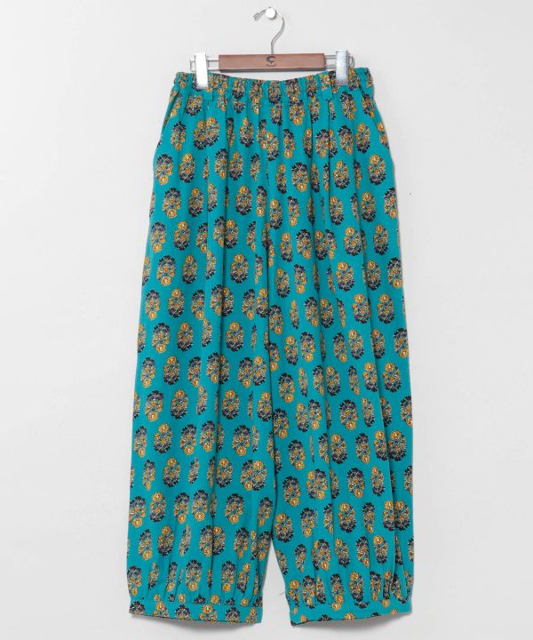 Curvy Balloon Pants - Indian Block Print Pattern by AMINA - Ametsuchi