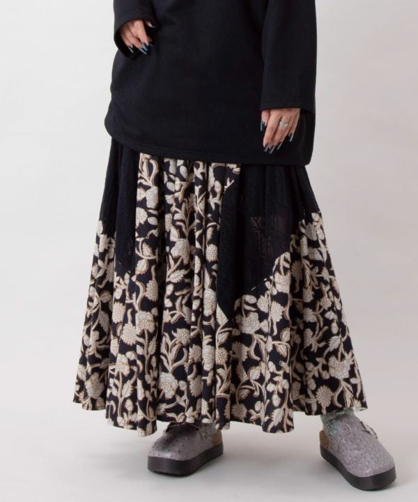 Indian Patchwork Cotton Skirt