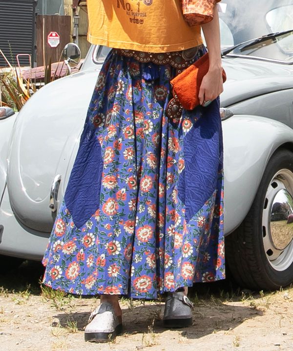 Indian Patchwork Cotton Skirt