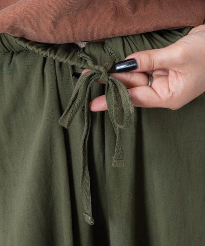 Relaxed Curvy Silhouette Drawstring Pants by AMINA - Ametsuchi