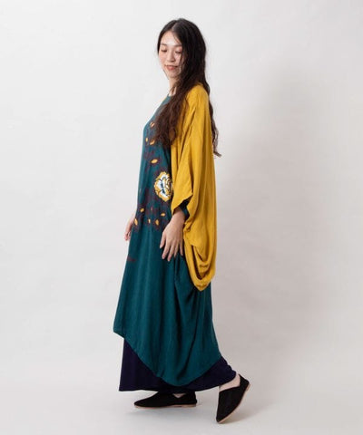 Uzbek Suzani Floral Dress Cardigan Set