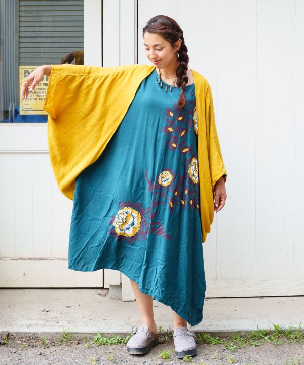 Uzbek Suzani Floral Dress Cardigan Set